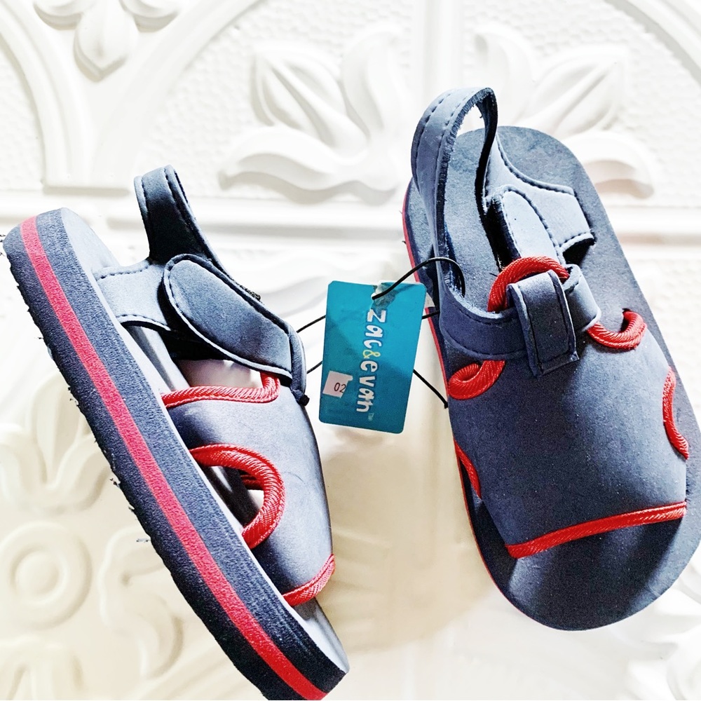 Zac & Evan Toddler/Little Boy Beach Sandals Patriotic